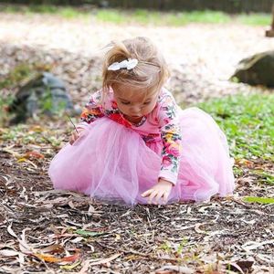 ชุดเดรสสำหรับเด็กผู้หญิงชุดเดรสแขนยาวสีชมพูสำหรับงานปาร์ตี้วันเกิดเสื้อผ้าสำหรับเด็กผู้หญิงวัยหัดเดินฤดูใบไม้ร่วง - Product Image 3