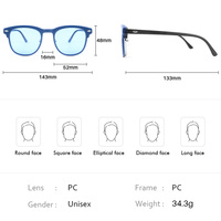 Montures optiques unisexes, lunettes anti-lumière bleue, haute transmission de la lumière, hommes femmes, 5 en 1, lunettes anti-lumière bleue à clip magnétique