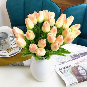 Fleurs artificielles pour tulipes PU, 10/30 pièces, <span class=keywords><strong>Bouquet</strong></span> de fleurs en Latex, véritables tactile, décoration de maison pour fête de <span class=keywords><strong>mariage</strong></span>, bureau - Product Image 4