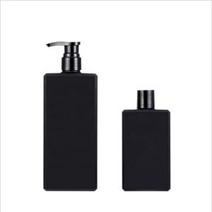 Faible MOQ, Haute Qualité, Bouteille Pompe en PET <span class=keywords><strong>Noir</strong></span> 250ml 500ml pour Crème Visage, Lotion, Shampooing, Sérigraphiée - Product Image 2