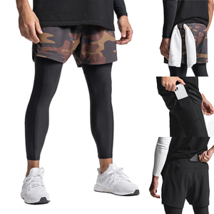 Summer New Styles Drawstring Knitted Casual Elastic Breathable Double Layer Lined <b>Board</b> Shorts Polyester Sport Shorts - Product Image 1