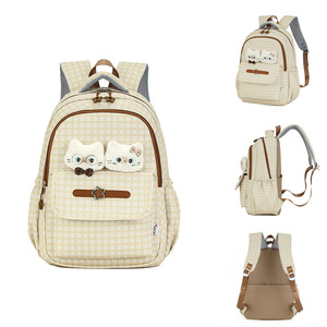 Mochila grande y ligera de estilo japonés con diseño a cuadros para parejas - Product Image 5