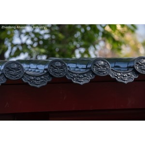Tuile de toiture en aluminium avec revêtement PVDF, légère, ignifuge, classe A1, service de découpe laser pour toiture de villa, jardin et aménagement paysager - Product Image 1