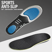 Semelles de sport en TPU avec soutien de la voûte plantaire, antidérapantes, haute résilience, absorption des chocs à l'avant-pied et au talon, résistantes aux odeurs, coussinets pour chaussures