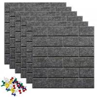Panneaux acoustiques muraux carrés en fibre de polyester auto-adhésifs en gros, panneaux insonorisants en feutre pour bureau, école, maternelle, studio