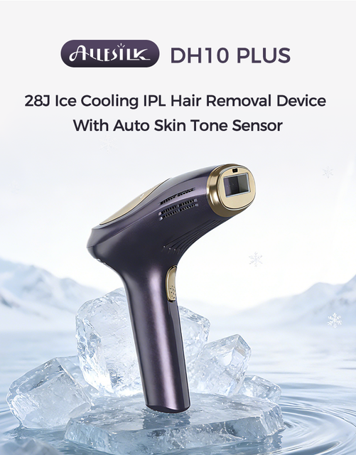 High Energy Fast Flash Ice Cooling IPL Painless Hair Removal Epilator with Quartz Lamp for Body and Home Use