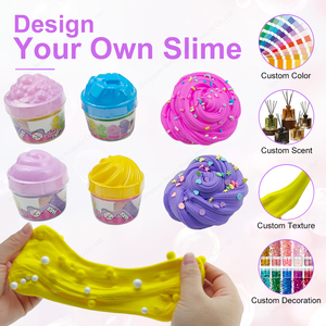 Kit de slime au beurre pour gâteaux, slime nuage super doux parfumé en coupelles avec perles de mousse, idéal pour les fêtes, personnalisable en usine - Product Image 5