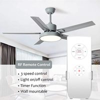 Kit de Contrôleur Intelligent pour Ventilateur de Plafond Tuya Wifi avec Télécommande RF/App, Compatible Alexa & Google Home, 10A Max. Courant