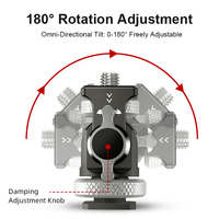 Support de moniteur de caméra en alliage d'aluminium Medarig avec griffe porte-accessoire, vis 1/4, rotation 360°, inclinaison 180° pour moniteurs de terrain 5-7 pouces Atomos Ninja V