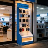 Support d'affichage électronique sur pied personnalisé, présentoir multi-niveaux pour casques et écouteurs pour magasin de détail