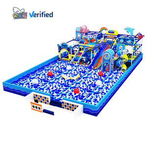 BEIBEIAI parc de labyrinthe à thème océanique le plus populaire enfants jeux d'intérieur terrain de jeu château équipement de terrain de jeu grands toboggans - Product Image 4