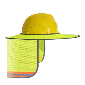 ANT5PPE 통기성 높은 가시성 반사 스트라이프 접이식 헬멧 목 차양 단단한 모자 전체 챙이있는 태양 방패