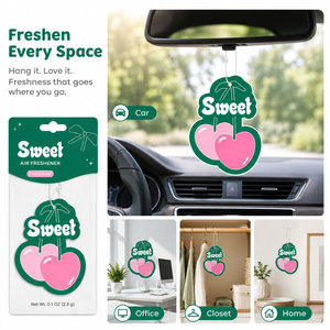 Désodorisant de voiture personnalisé découpé sur mesure, imprimé recto-verso, en papier suspendu, parfum longue durée, vente en gros - Product Image 4