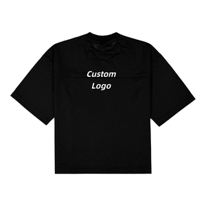 T-shirts personnalisés, T-SHIRT EN MESH, couture sur la poitrine et le dos, logo brodé, collection personnalisée, patch, coupe ample, T-shirt surdimensionné pour homme - Product Image 4