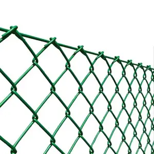 Boundary wall galvanized pvc coated wire mesh chain link fence for sale Wire Enclosure Fence Cyclone fence