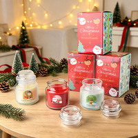 Coffret cadeau de bougies parfumées de Noël, cire de soja, huile essentielle aromatique pour la maison, parfum d'intérieur, cadeau idéal