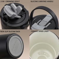 Gobelet isotherme personnalisé avec logo, 700 ml, en acier inoxydable 316 à double paroi avec revêtement céramique, 24 oz, avec infuseur à thé sans BPA pour le camping et la voiture