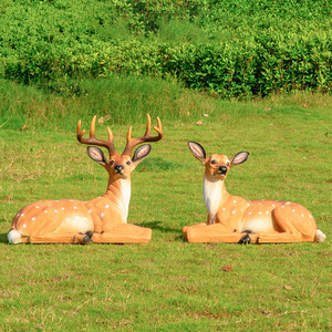 Figura de Ciervo <span class=keywords><strong>Sika</strong></span> de Resina, Resistente a las Heladas, Modelo Realista de Gran Tamaño para Exteriores, Estatua de Animal para Turismo Rural y Paisajes Ecológicos - Product Image 6