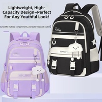 Nouveau sac à dos ultra grande capacité, léger, respirant, imperméable, en tissu Oxford, pour étudiants du collège et du lycée, tendance et durable