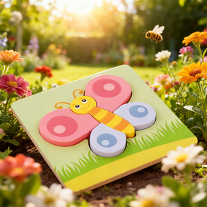 Rompecabezas de Madera Grueso de 5 Piezas, Actividad Educativa Sin Pantalla para Niños Pequeños, Preescolares y Niños - Product Image 3