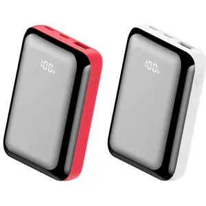 Slim mini kích thước 10000mAh ngân hàng điện cầm tay được xây dựng trong sạc cáp USB 10000mAh ngân hàng điện điện thoại di động sạc Powerbank