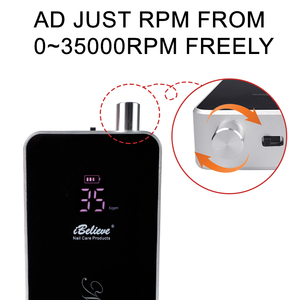 Perceuse à Ongles Électrique Professionnelle Sans Fil IBelieve OEM/ODM 35000 tr/min Rechargeable avec Moteur sans Noyau et Base de Chargement - Product Image 4