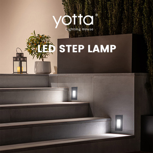 Vente en gros <span class=keywords><strong>Yotta</strong></span> GS-007 Luminaire LED encastré carré moderne pour escalier intérieur/extérieur, blanc chaud CCT, IP65, base en aluminium, jardin - Product Image 3