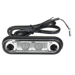 1 Pezzo Indicatore di Posizione Laterale a LED Impermeabile 12-24V con Lente Trasparente/Fumé Luce Bianca/Rossa/Ambra/Verde/Blu per Scania Volvo Benz Mitsubishi - Product Image 1