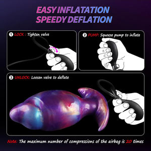 Silikon Sexspielzeug Ball Butt Plug mit internen Roll perlen Tragbare Magnet pumpe Aufblasbarer Anal <span class=keywords><strong>dildo</strong></span> mit Stahlkugel - Product Image 5