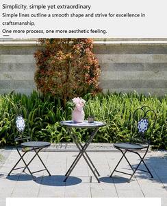 Balcon extérieur cour loisirs pliant mosaïque <span class=keywords><strong>table</strong></span> et chaise extérieur jardin <span class=keywords><strong>terrasse</strong></span> <span class=keywords><strong>petite</strong></span> <span class=keywords><strong>table</strong></span> à thé <span class=keywords><strong>table</strong></span> et chaise - Product Image 2