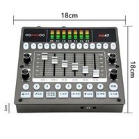 Tarjeta de Sonido, Interfaz de Audio, Compatibilidad Multiplataforma, Consola Mezcladora Digital BT, Entrada de Micrófono Multicanal para Transmisión en Vivo, DJ