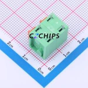 DB142V-7.62-2P-GN Spring Terminal Block Through hole Component (THT),P=7.62mm Connector 1x2P 7.62mm Green 2P - Product Image 2