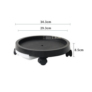 Большой открытый комнатный заводской круглый цветочный горшок с черной белой серой тележкой для сада и домашнего использования - Product Image 1