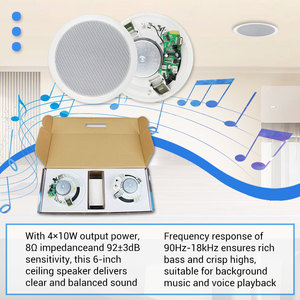 Thương mại 6 "siêu mỏng trắng biến áp dễ dàng để cài đặt loa trần - Product Image 5