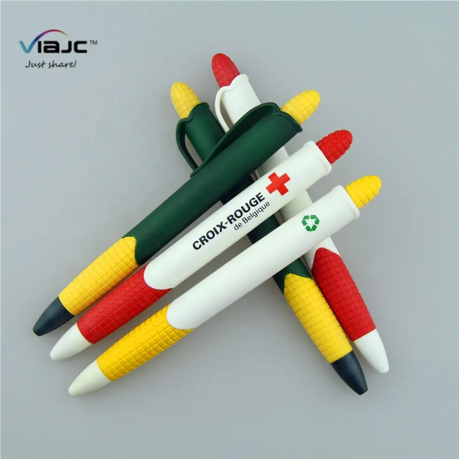 Nice corn shape eco friendly pen biodegradable promotional ball pen