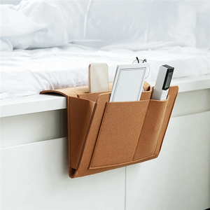 Sac de rangement suspendu pour chevet – en feutre, multi-poches – pour téléphone, tablette, livres, magazines, télécommande, mouchoirs, lingettes pour bébé – à suspendre - Product Image 1