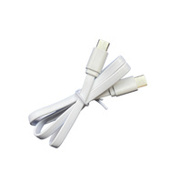 Pasokan Pabrik Kabel USB-C ke USB C Pendek Pipih 30cm 50cm 2A PD Pengisian Cepat Aksesoris Kabel Tipe C