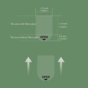 <b>Clear</b> BOPP Rectangle Sticker With Open Tip Self-adhesive Promotional Label For Business Use - Product Image 2