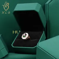 Boîte d'Emballage de Luxe Octogonale pour Bijoux avec Logo pour Bagues et Colliers
