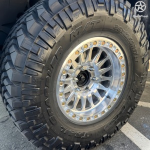 Jantes en alliage forgé DW Beadlock 17x9 6x139.7 8x165 Jantes tout-terrain chromées pour Chevrolet 1500 2500 GMC Sierra 1500 - Product Image 5