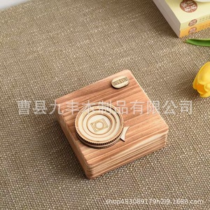 Wooden Camera <b>Music</b> <b>Box</b> Storage <b>Box</b> Rectangle 50g Desktop Ornament Jewelry Holder - Product Image 4