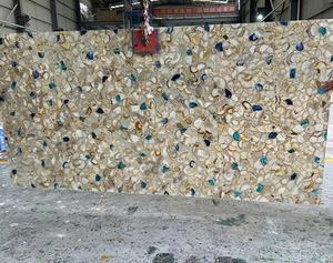 Handmade Agate Mix Stone Slab for Dining Kitchen Coffee <b>Console</b> Desk Luxury Countertop Vanity & <b>Table</b> Top for Cafeteria Decor - Product Image 3