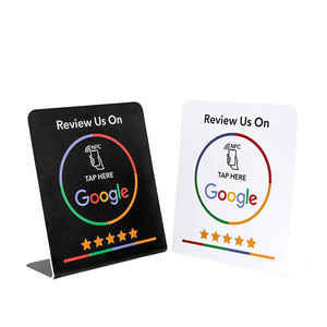 Expositor de Tarjetas de Visita NFC de PVC de 3x4 Pulgadas, Resistente al Agua, para Reseñas de Google, Instagram, <span class=keywords><strong>Facebook</strong></span>, Tripadvisor y Trustpilot - Product Image 2