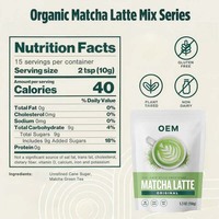 Mélange de matcha pour latte, poudre de thé vert matcha, style café, sucré, sans gluten, 150g, pour boissons chaudes ou froides