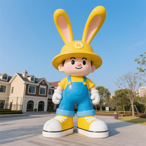 <span class=keywords><strong>Sculpture</strong></span> de Lapin Garçon de Dessin Animé D076, Statue d'Ange Personnalisée pour Jardin, Parc, Centre Commercial, Place, Décoration Artistique Publique - Product Image 1