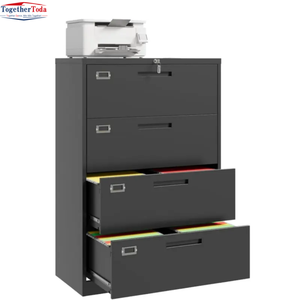 Modern Simple and Durable Steel Wide-type File <b>Cabinet</b> with Four Drawers and Side-pull Design for School Office - Product Image 4