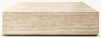 Table basse rectangulaire contemporaine de luxe de conception italienne en travertin naturel beige, meubles de salon