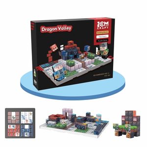 Mainan Edukasi Blok 3D DIY PUNGROW Dragon Valley, Blok Bangunan Plastik ABS, Puzzle Permainan Patch Transparan untuk Anak-Anak dan Dewasa - Product Image 1