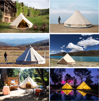 3m 4m 5m 6m 7m Safari Tipi Indien Imperméable Lotus Party Glamping Imperméable Oxford Canvas Bell Yourte Tente