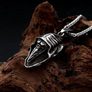 Yunnique Collar de Acero Inoxidable con Colgante de Cuervo Vikingo Nórdico Vintage para Hombre, Colgante con Forma de Animal, Cadena para Suéter, Regalo - Product Image 4
